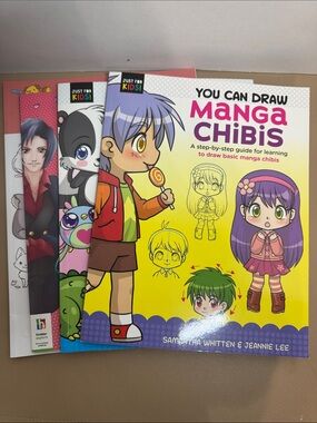 New Set of 4 Manga/Kawaii Learn to Draw books. Never used!!